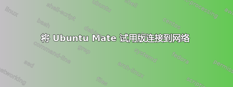 将 Ubuntu Mate 试用版连接到网络