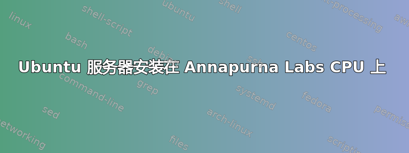 Ubuntu 服务器安装在 Annapurna Labs CPU 上