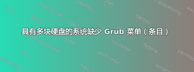 具有多块硬盘的系统缺少 Grub 菜单（条目）