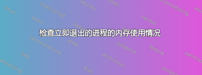 检查立即退出的进程的内存使用情况