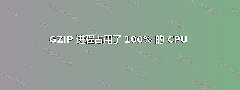 GZIP 进程占用了 100% 的 CPU