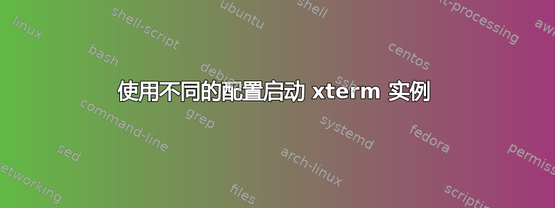 使用不同的配置启动 xterm 实例