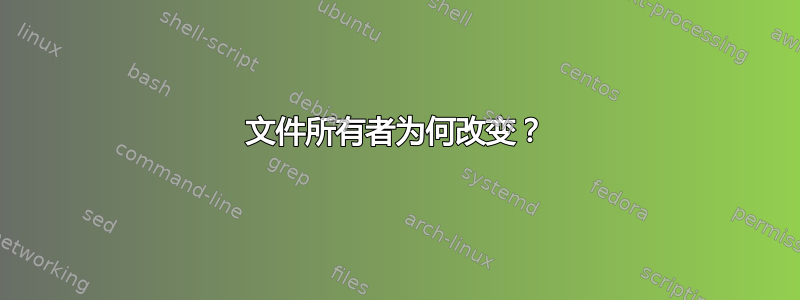 文件所有者为何改变？