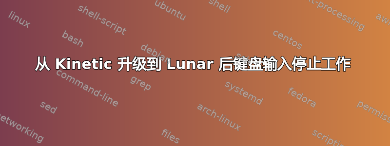 从 Kinetic 升级到 Lunar 后键盘输入停止工作