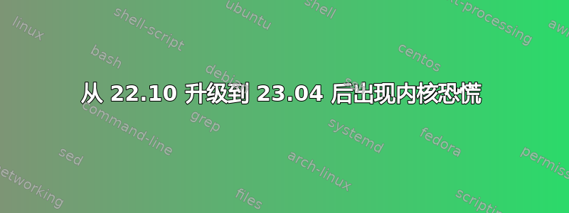 从 22.10 升级到 23.04 后出现内核恐慌