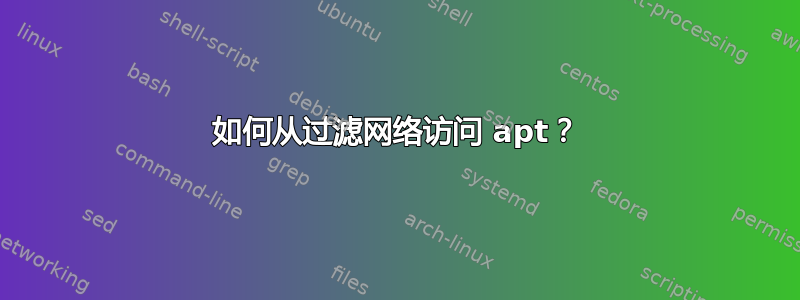 如何从过滤网络访问 apt？