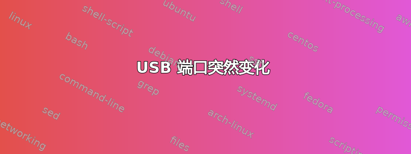 USB 端口突然变化