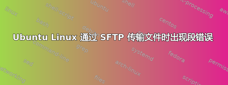 Ubuntu Linux 通过 SFTP 传输文件时出现段错误