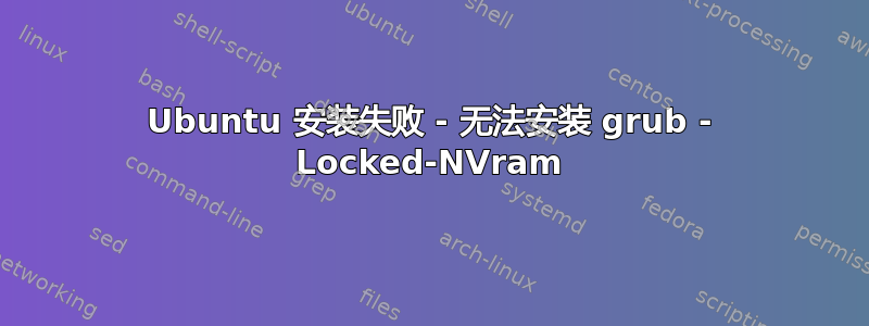 Ubuntu 安装失败 - 无法安装 grub - Locked-NVram