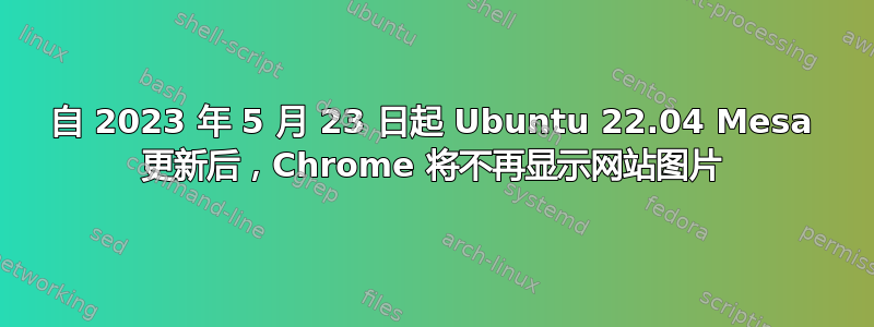 自 2023 年 5 月 23 日起 Ubuntu 22.04 Mesa 更新后，Chrome 将不再显示网站图片