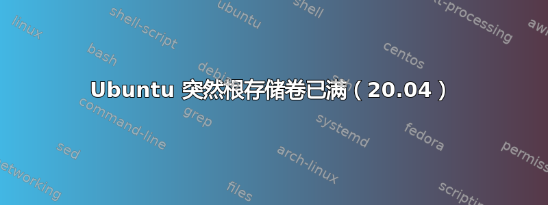 Ubuntu 突然根存储卷已满（20.04）