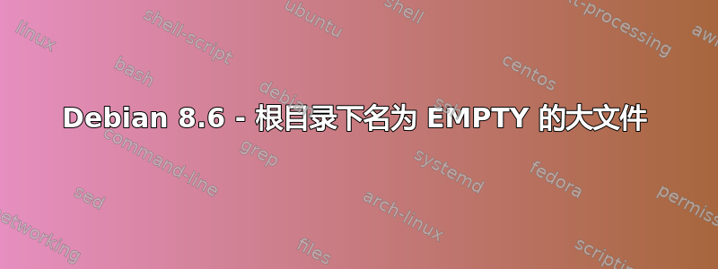 Debian 8.6 - 根目录下名为 EMPTY 的大文件