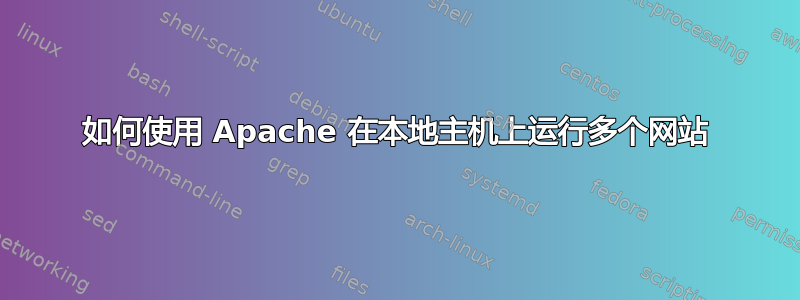 如何使用 Apache 在本地主机上运行多个网站