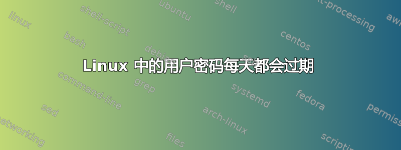 Linux 中的用户密码每天都会过期