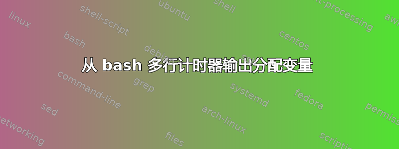 从 bash 多行计时器输出分配变量