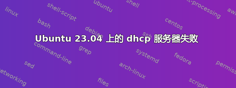 Ubuntu 23.04 上的 dhcp 服务器失败