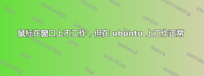 鼠标在窗口上不工作，但在 ubuntu 上工作正常