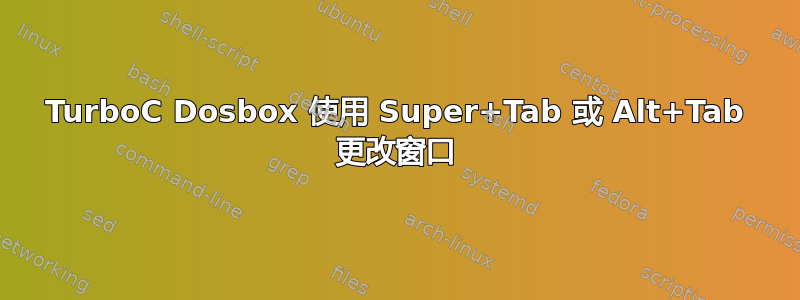 TurboC Dosbox 使用 Super+Tab 或 Alt+Tab 更改窗口