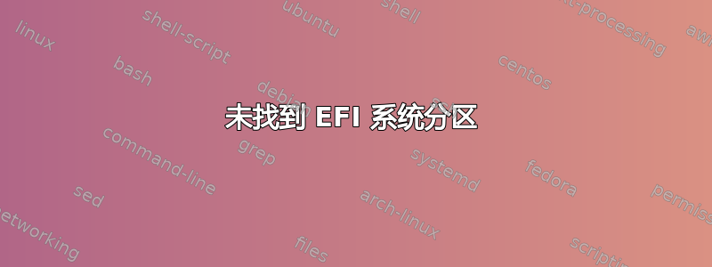 未找到 EFI 系统分区