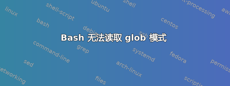 Bash 无法读取 glob 模式