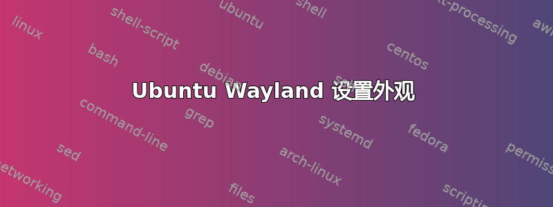 Ubuntu Wayland 设置外观