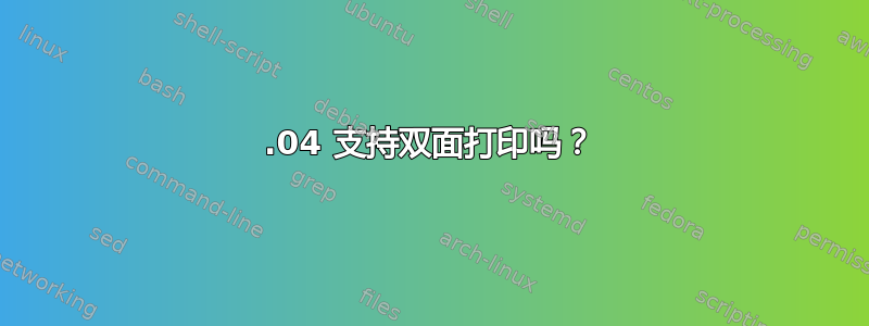 23.04 支持双面打印吗？