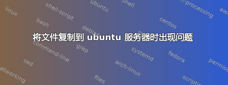 将文件复制到 ubuntu 服务器时出现问题