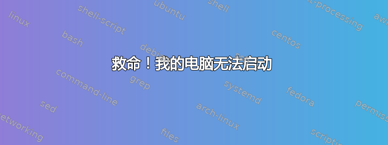 救命！我的电脑无法启动