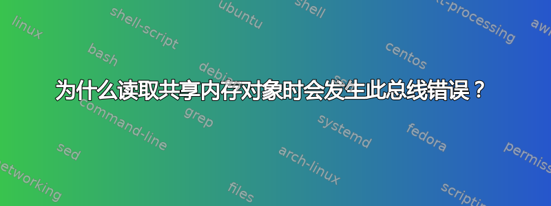 为什么读取共享内存对象时会发生此总线错误？