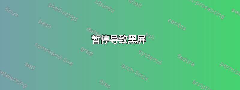 暂停导致黑屏