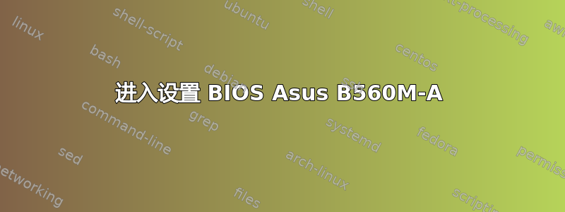 进入设置 BIOS Asus B560M-A