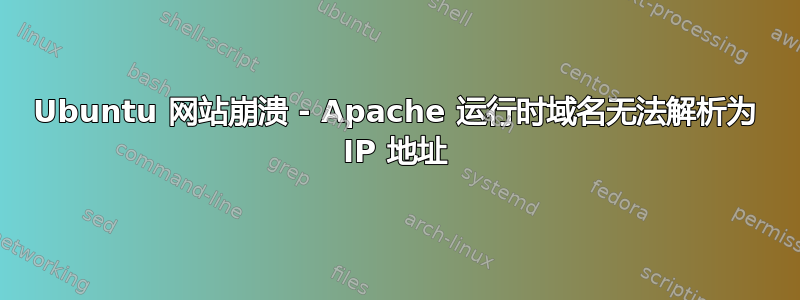 Ubuntu 网站崩溃 - Apache 运行时域名无法解析为 IP 地址