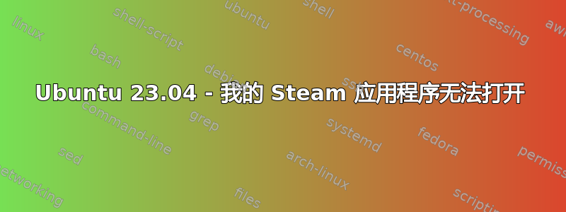 Ubuntu 23.04 - 我的 Steam 应用程序无法打开