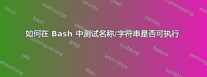 如何在 Bash 中测试名称/字符串是否可执行