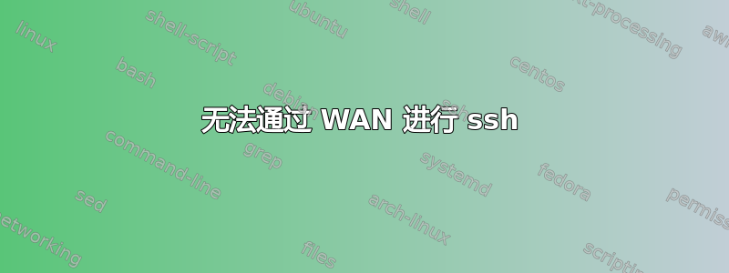 无法通过 WAN 进行 ssh