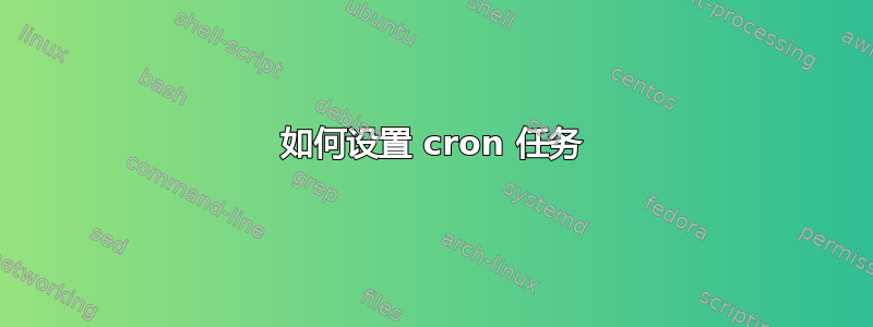 如何设置 cron 任务