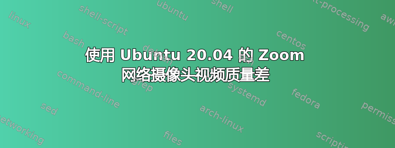 使用 Ubuntu 20.04 的 Zoom 网络摄像头视频质量差