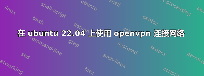 在 ubuntu 22.04 上使用 openvpn 连接网络