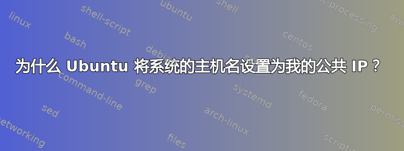 为什么 Ubuntu 将系统的主机名设置为我的公共 IP？