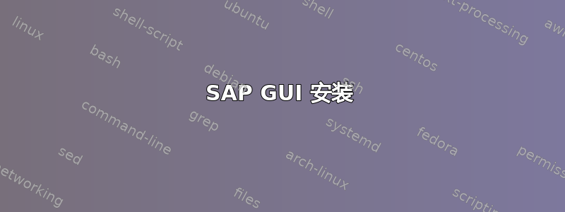 SAP GUI 安装