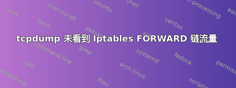 tcpdump 未看到 Iptables FORWARD 链流量