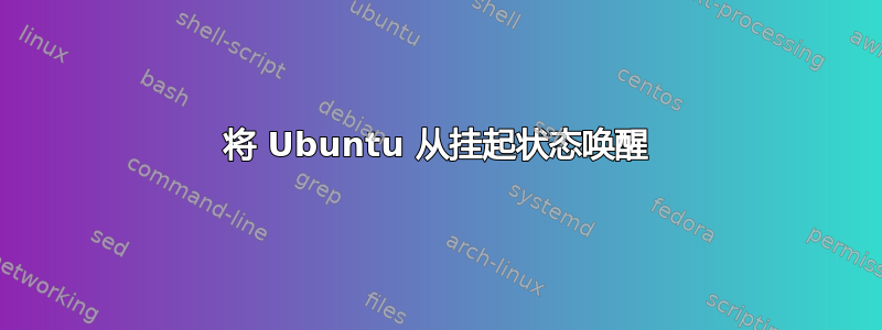 将 Ubuntu 从挂起状态唤醒