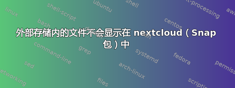 外部存储内的文件不会显示在 nextcloud（Snap 包）中