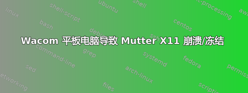 Wacom 平板电脑导致 Mutter X11 崩溃/冻结