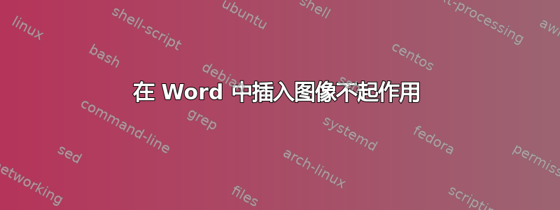 在 Word 中插入图像不起作用