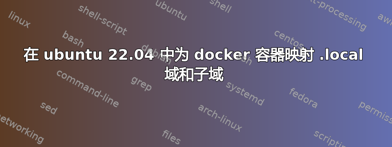 在 ubuntu 22.04 中为 docker 容器映射 .local 域和子域