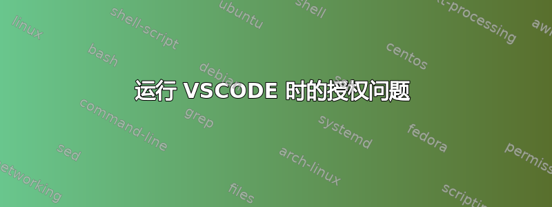 运行 VSCODE 时的授权问题