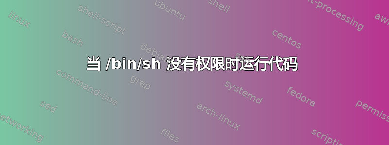 当 /bin/sh 没有权限时运行代码