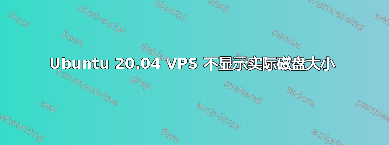 Ubuntu 20.04 VPS 不显示实际磁盘大小