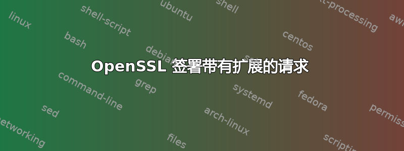 OpenSSL 签署带有扩展的请求